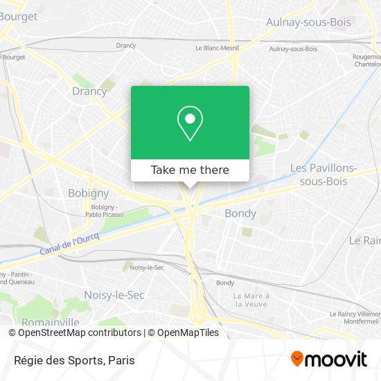 Régie des Sports map