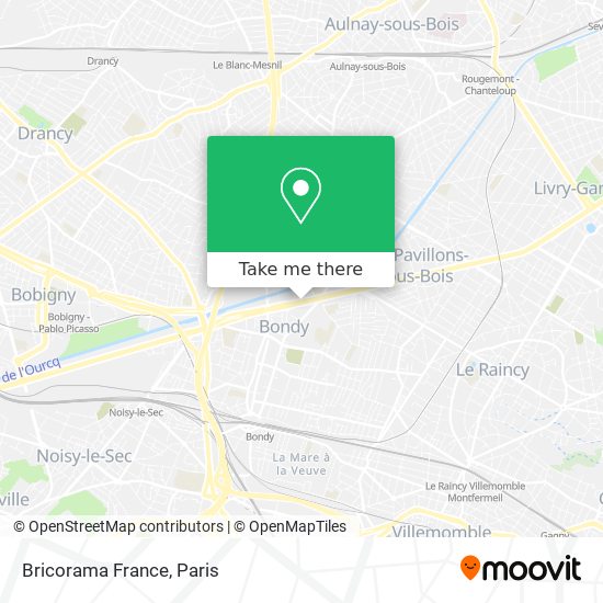 Mapa Bricorama France