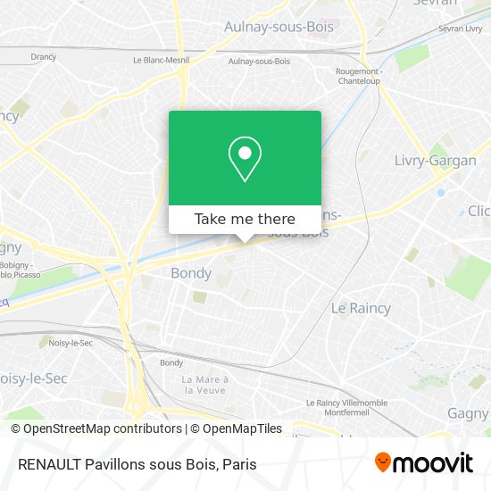 RENAULT Pavillons sous Bois map