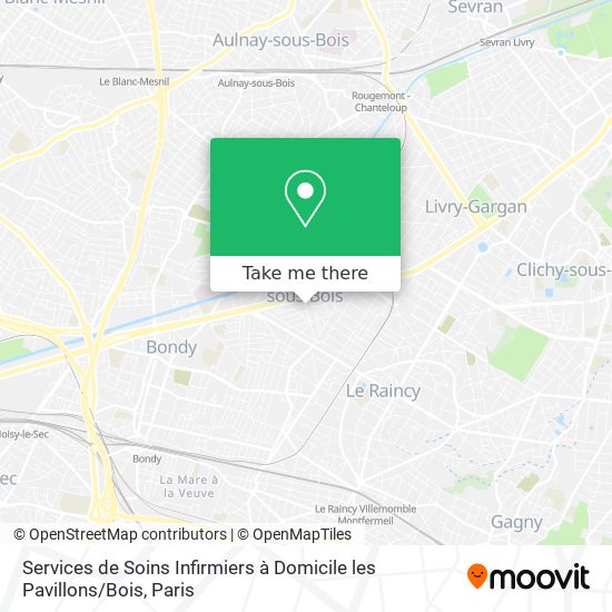 Services de Soins Infirmiers à Domicile les Pavillons / Bois map