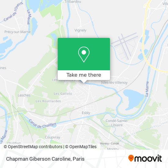 Chapman Giberson Caroline map