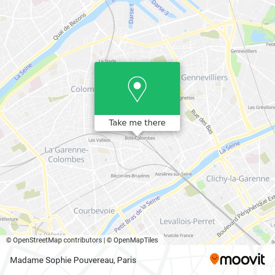 Mapa Madame Sophie Pouvereau