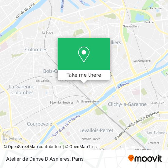 Mapa Atelier de Danse D Asnieres