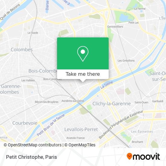 Mapa Petit Christophe