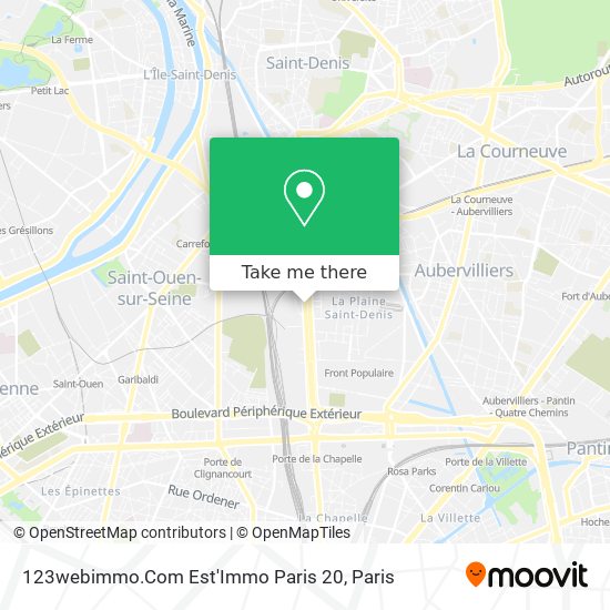 123webimmo.Com Est'Immo Paris 20 map