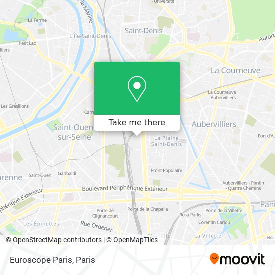 Mapa Euroscope Paris
