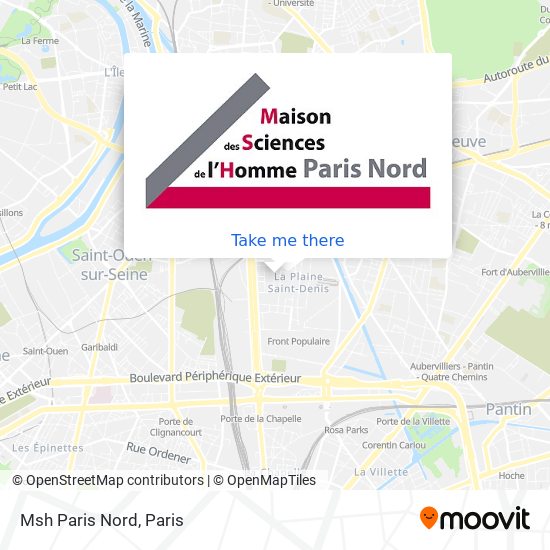 Msh Paris Nord map