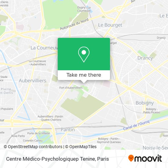 Mapa Centre Médico-Psychologiquep Tenine