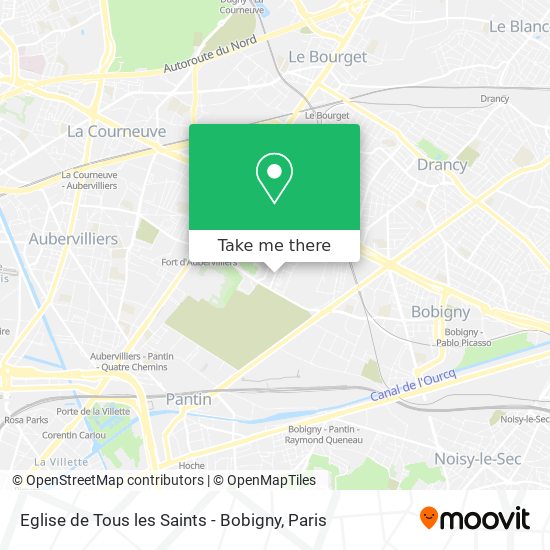 Eglise de Tous les Saints - Bobigny map