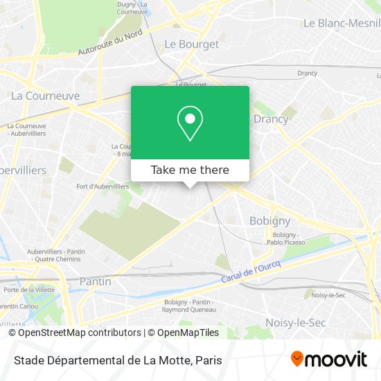 Mapa Stade Départemental de La Motte