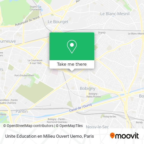 Unite Education en Milieu Ouvert Uemo map