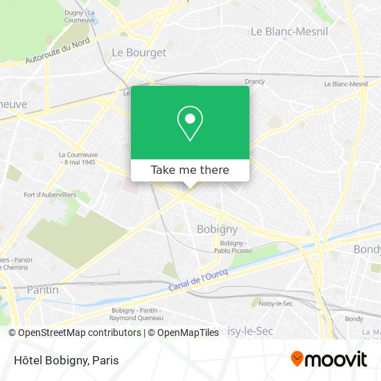 Hôtel Bobigny map