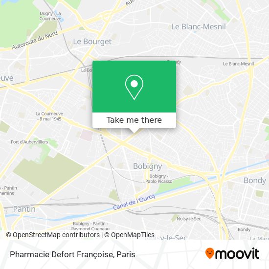 Mapa Pharmacie Defort Françoise