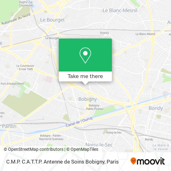 C.M.P. C.A.T.T.P. Antenne de Soins Bobigny map