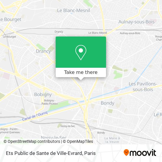 Ets Public de Sante de Ville-Evrard map