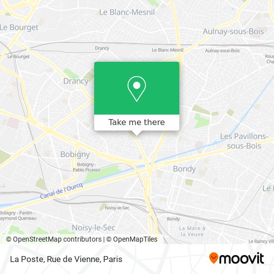 Mapa La Poste, Rue de Vienne