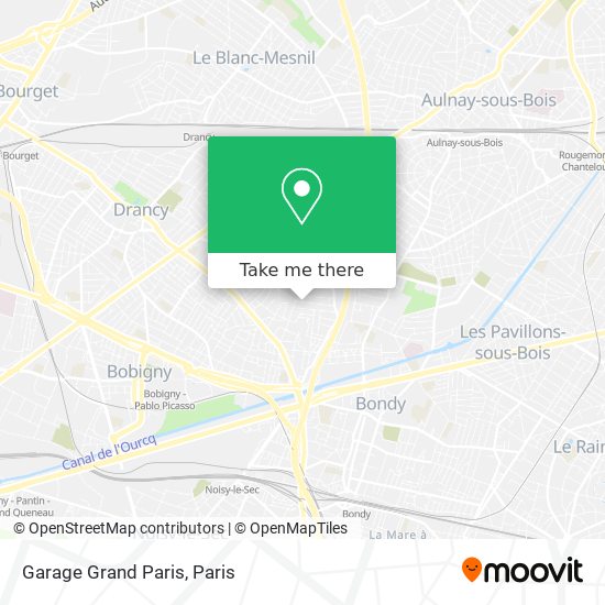 Mapa Garage Grand Paris