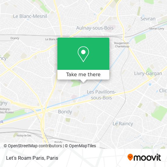 Mapa Let's Roam Paris