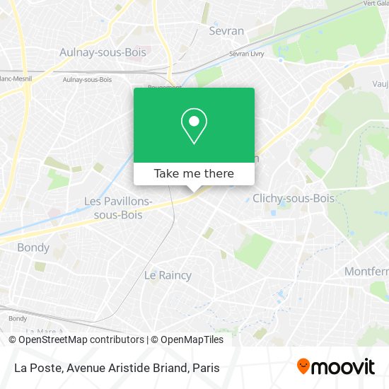 La Poste, Avenue Aristide Briand map