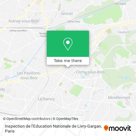 Inspection de l'Education Nationale de Livry-Gargan map