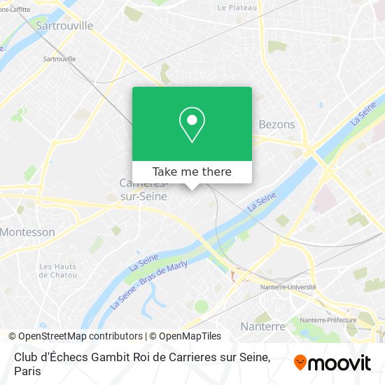 Club d'Échecs Gambit Roi de Carrieres sur Seine map