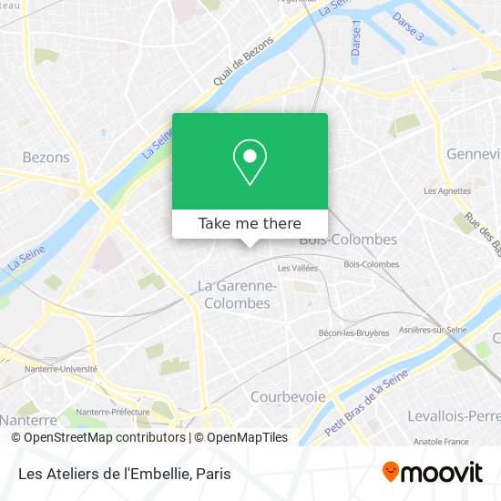 Les Ateliers de l'Embellie map