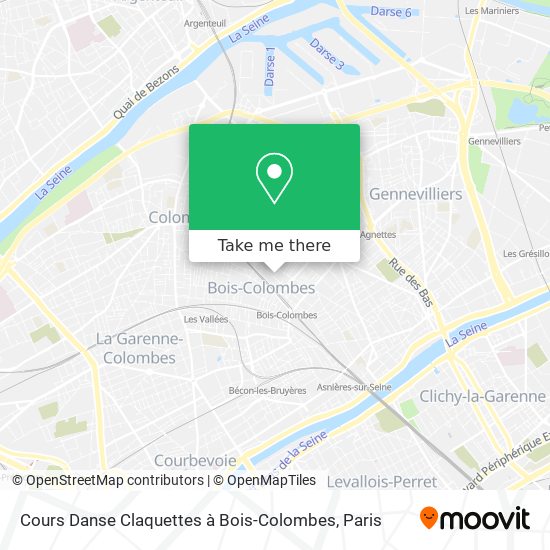 Cours Danse Claquettes à Bois-Colombes map