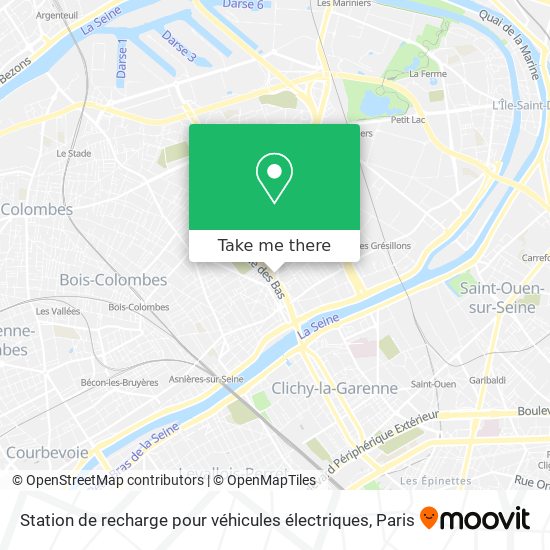 Station de recharge pour véhicules électriques map