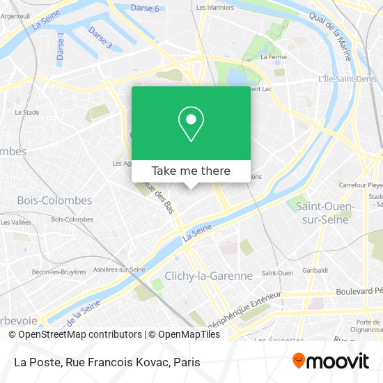 La Poste, Rue Francois Kovac map