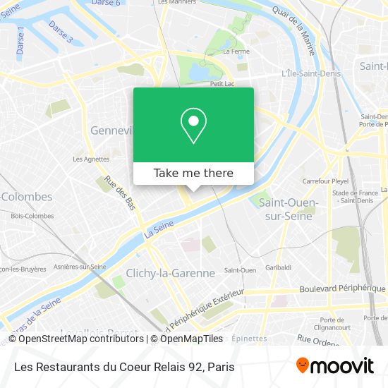 Mapa Les Restaurants du Coeur Relais 92