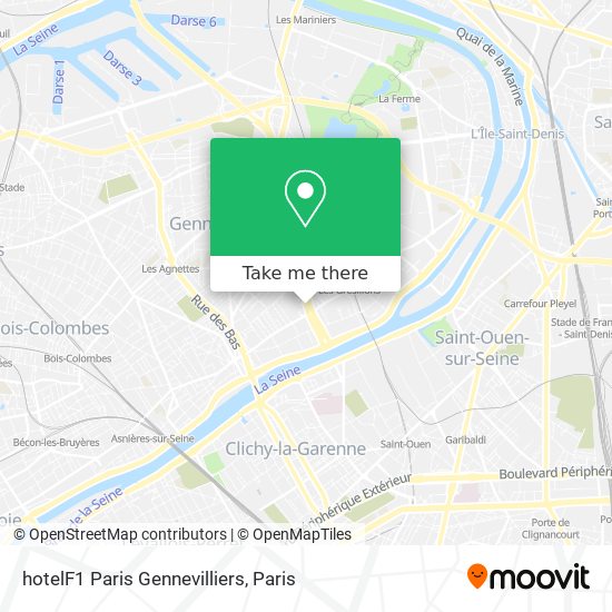 hotelF1 Paris Gennevilliers map