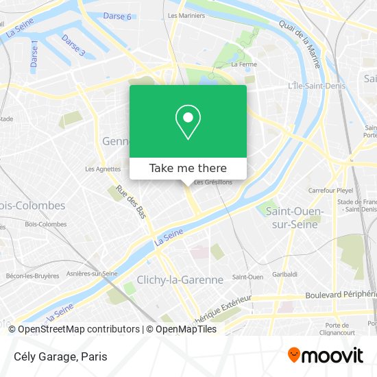 Mapa Cély Garage