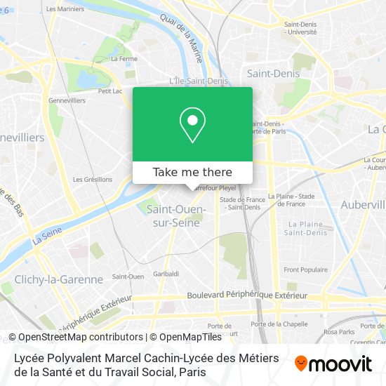 Mapa Lycée Polyvalent Marcel Cachin-Lycée des Métiers de la Santé et du Travail Social