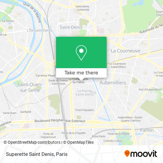 Mapa Superette Saint Denis