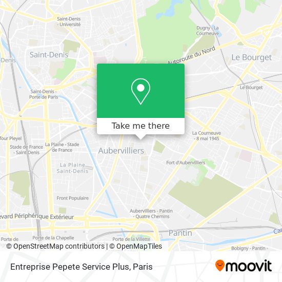 Mapa Entreprise Pepete Service Plus