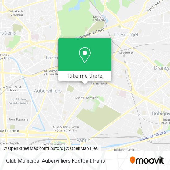 Club Municipal Aubervilliers Football map