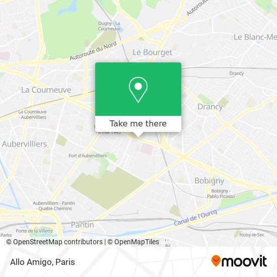 Allo Amigo map