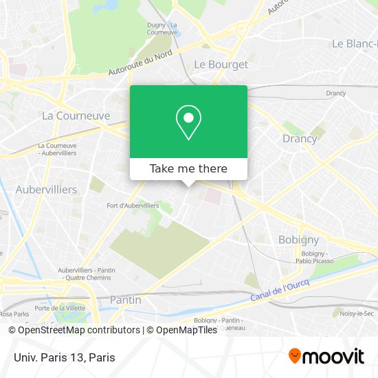 Mapa Univ. Paris 13