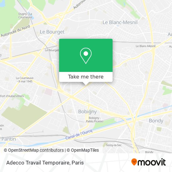 Adecco Travail Temporaire map