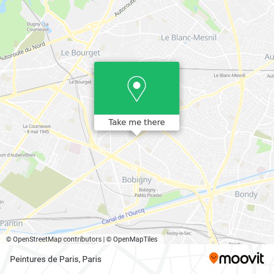 Peintures de Paris map
