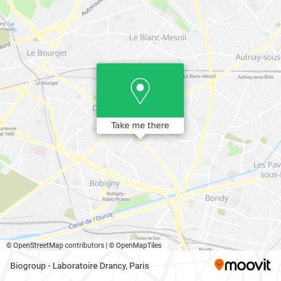 Mapa Biogroup - Laboratoire Drancy