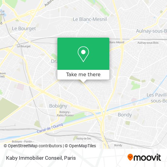 Kaby Immobilier Conseil map