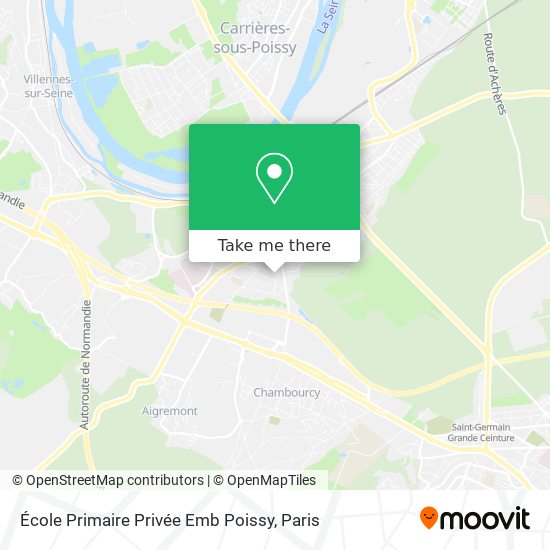 Mapa École Primaire Privée Emb Poissy