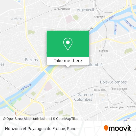 Mapa Horizons et Paysages de France