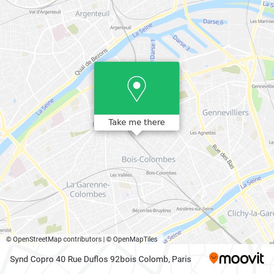 Mapa Synd Copro 40 Rue Duflos 92bois Colomb