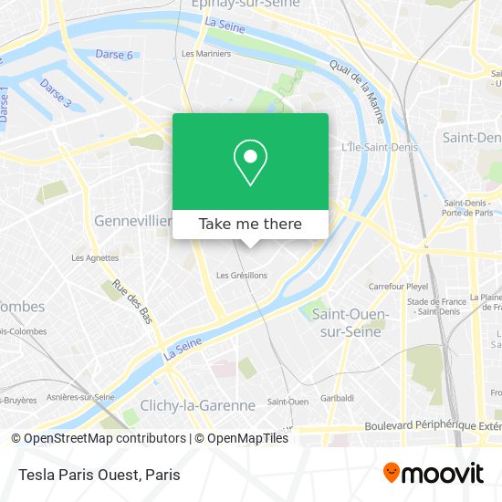 Tesla Paris Ouest map