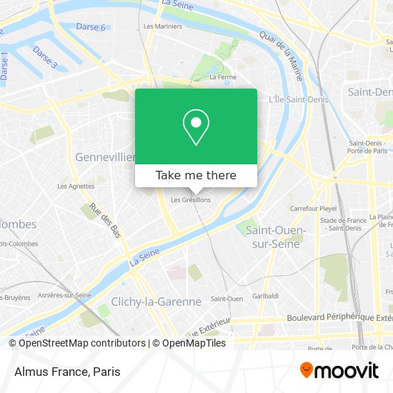 Mapa Almus France
