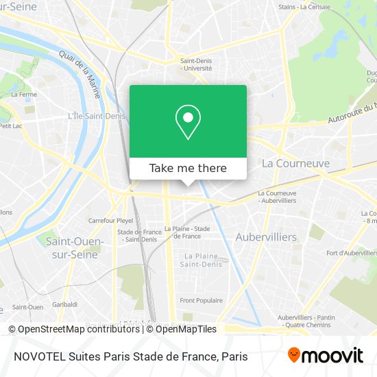 Mapa NOVOTEL Suites Paris Stade de France
