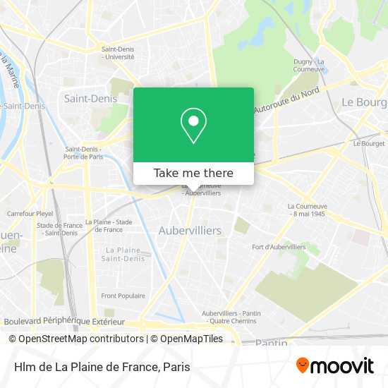 Mapa Hlm de La Plaine de France