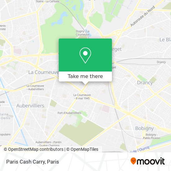 Mapa Paris Cash Carry